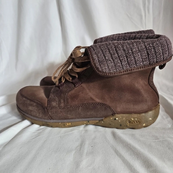 Chaco Shoes - Chaco Boots Womens 11 Brown Barbary Fold Down Trail Hiker Athletic Sneakers